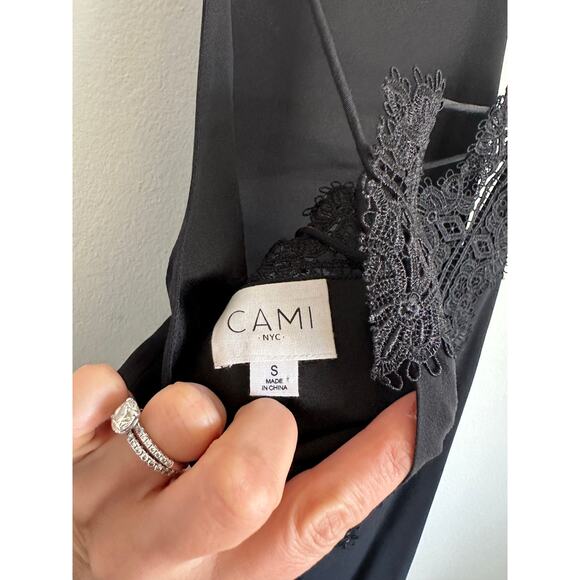 CAMI NYC Charlie Charmeuse Silk Tank in Black NWOT Small - Picture 5 of 7